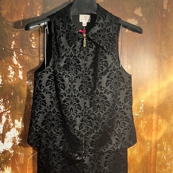 Julie Brown NYC bowtie black damask tuxedo pant 2-NWT - Picture 10 of 11